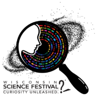 WSF 2026 Theme logo depicting a magnifying glass examining the genome with a human looking on from the side. The entire motif is set on a galaxy to depict the vastness of the human experience.